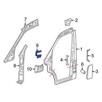 Dodge OE - Left Body B-Pillar Bracket