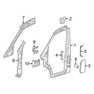 Dodge OE - Pillars, Rocker & Floor - Hinge Pillar (Driver Side)
