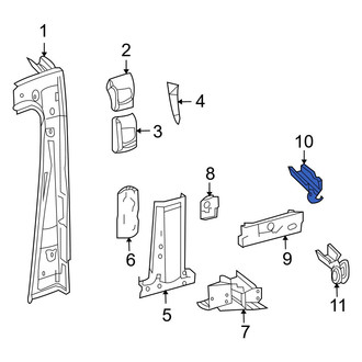 Dodge OE - Left Lower Body B-Pillar Bracket