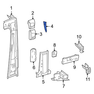 Dodge OE - Left Body B-Pillar Reinforcement