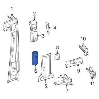 Dodge OE - Left Body B-Pillar Insulator