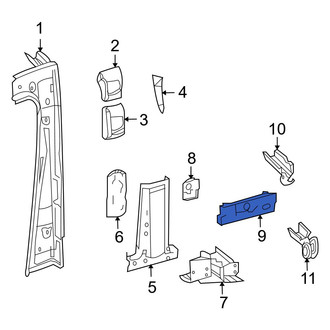Dodge OE - Left Body B-Pillar Reinforcement
