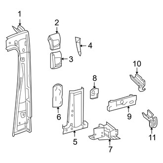 Dodge OE - Pillars, Rocker & Floor - Center Pillar (Driver Side)