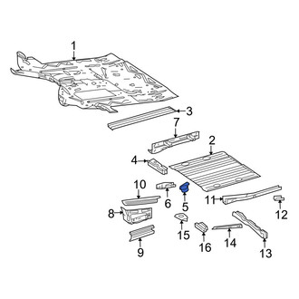 Dodge OE - Right Floor Pan Crossmember Bracket