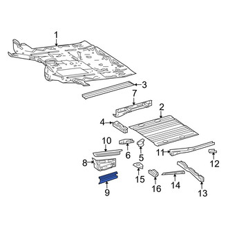 Dodge OE - Left Floor Side Rail