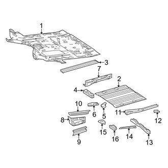 Dodge OE - Pillars, Rocker & Floor - Floor (Driver Side), (Extended Cargo Van / Standard Cargo Van / Standard Passenger Van)