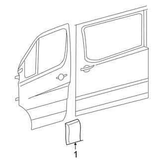 Dodge OE - Pillars, Rocker & Floor - Exterior Trim (Driver Side), (Extended Cargo Van / Standard Cargo Van / Standard Passenger Van)