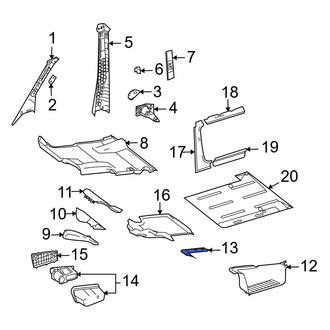 Dodge OE - Left Liftgate Trim Scuff Plate