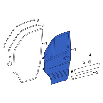 Dodge OE - Front Left Door Shell