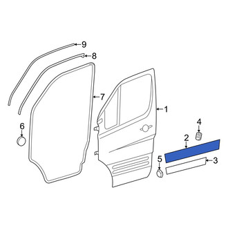 Dodge OE - Front Upper Door Shell Insulator