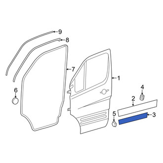 Dodge OE - Front Lower Door Shell Insulator