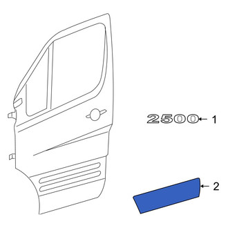 Dodge OE - Front Left Door Molding