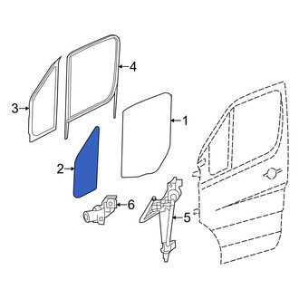 Dodge OE - Front Left Vent Window Assembly