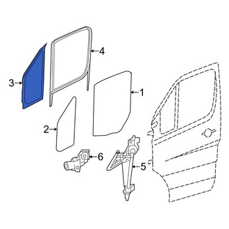 Dodge OE - Left Vent Window Weatherstrip