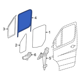 Dodge OE - Front Left Door Window Frame