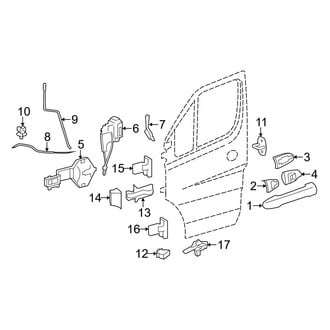Dodge OE - Front Door - Lock & Hardware (Extended Cargo Van / Standard Cargo Van / Standard Passenger Van)