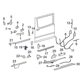 Dodge OE - Center Right Sliding Door Roller