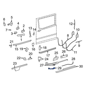 Dodge OE - Center Right Sliding Door Roller