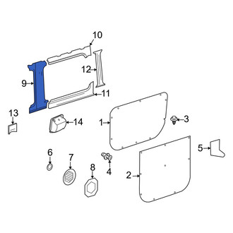 Dodge OE - Center Left Body C-Pillar Trim Panel