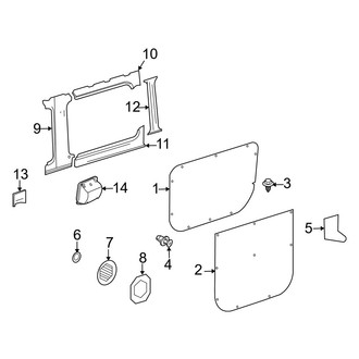 Dodge OE - Side Loading Door - Interior Trim (Extended Cargo Van / Standard Cargo Van / Standard Passenger Van)