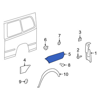 Dodge OE - Rear Right Body Trim Molding