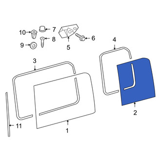 Dodge OE - Rear Right Quarter Glass