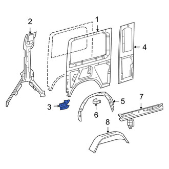 Dodge OE - Right Quarter Panel Reinforcement