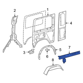 Dodge OE - Right Quarter Panel Reinforcement