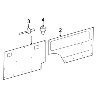Dodge OE - Side Panel - Interior Trim (Passenger Side), (Extended Cargo Van / Standard Cargo Van / Standard Passenger Van)