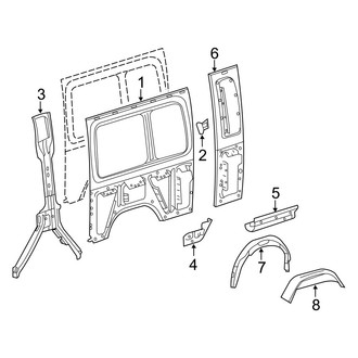 Dodge OE - Side Panel - Inner Structure & Rails (Driver Side)
