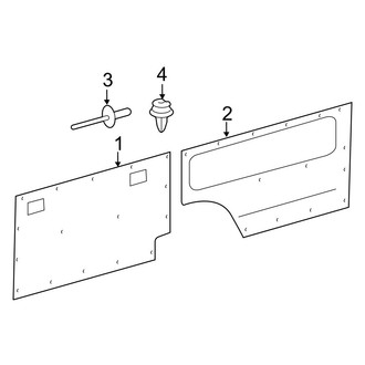 Dodge OE - Side Panel - Interior Trim (Driver Side), (Extended Cargo Van / Standard Cargo Van / Standard Passenger Van)