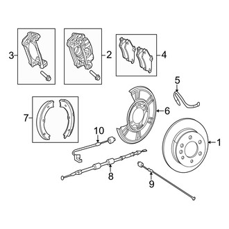 Dodge OE - Rear Suspension - Brake Components (2500)