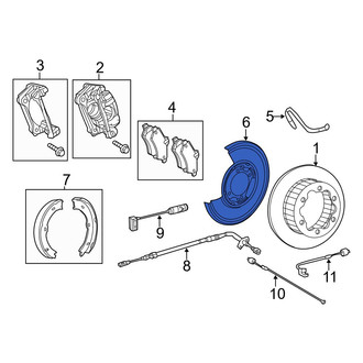 Dodge OE - Rear Left Brake Dust Shield