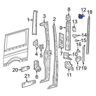 Dodge OE - Right Lower Body D-Pillar Reinforcement