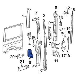 Dodge OE - Right Lower Body D-Pillar Bracket