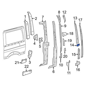 Dodge OE - Left Center Body D-Pillar Reinforcement