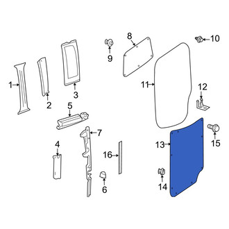 Dodge OE - Rear Left Lower Inner Door Interior Trim Panel