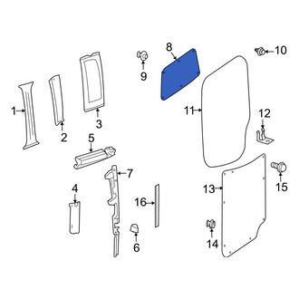 Dodge OE - Rear Left Upper Inner Door Interior Trim Panel