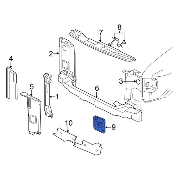 Radiator Support Access Cover