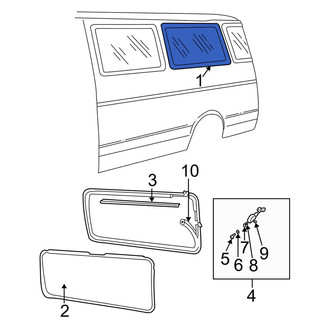 Dodge OE - Sliding Door Glass