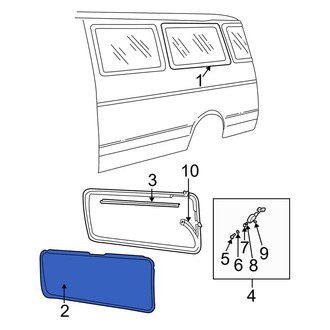 Dodge OE - Sliding Door Glass