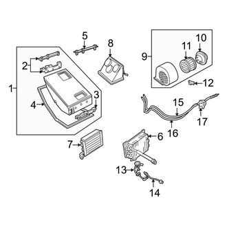 Dodge OE - Air Conditioner & Heater - Evaporator & Heater Components (Rear), (Base)