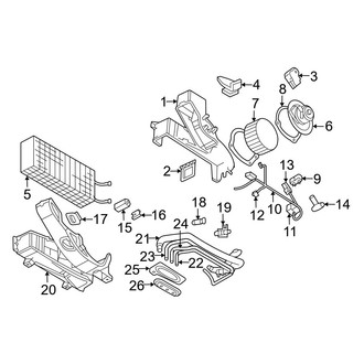 Dodge OE - Air Conditioner & Heater - Evaporator & Heater Components (Rear)