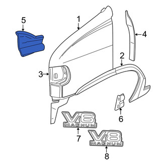 Dodge OE - Front Right Fender Splash Shield
