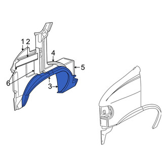 Dodge OE - Front Right Fender Splash Shield