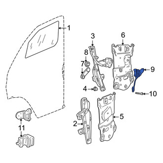 Dodge OE - Front Left Window Motor