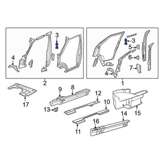 Dodge OE - Rear Left Lower Door Lock Striker Plate