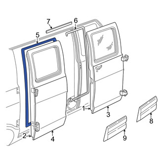 Dodge OE - Center Front Door Seal