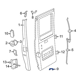 Dodge OE - Rear Left Lower Door Lock Striker Plate