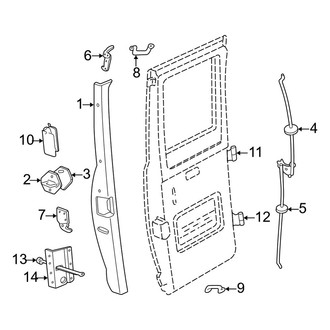 Dodge OE - Side Loading Door - Hardware (Hinged Rear Door)